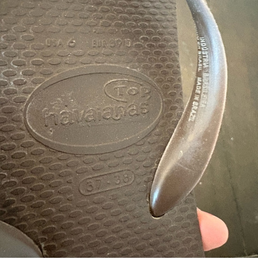 Havaianas Slim Crystal II Brown‎ Flip Flops my Sandals Evil Eye Size 6 - Picture 10 of 10
